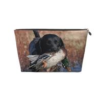 Anatra Caccia Labrador Cane Fresco Cucciolo Nero Animale, Borsa da toilette Borsa per trucco Borsa per cosmetici Borsa da toilette da viaggio portatile
