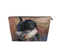 Anatra Caccia Labrador Cane Fresco Cucciolo Nero Animale, Borsa per il trucco Borsa per cosmetici Borsa da toilette da viaggio portatile Borsa da toilette