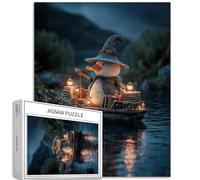 Anatra che indossa un cappello da mago 1000 pezzi puzzle per adulti Halloween stile cartone animato puzzle colorato fai da te per la decorazione della casa regali puzzle famiglia perfetto per serate