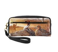 Anatra Codone, Borsa per il trucco Borsa per cosmetici Borsa da viaggio portatile da toilette Astuccio in pelle per donne e ragazze