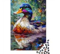Anatra Colorata Puzzle 1000 Pezzi per Adulti Riflessione sull Acqua Gioco di Puzzle 1000 Pezzi Relax Casa Regalo 52x38cm/1000pcs