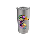 Anatra con i Colori dell'arcobaleno Germano Reale Drappello Bicchiere termico in acciaio inox doppia parete