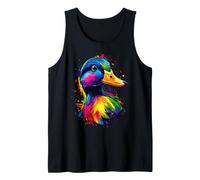 Anatra con i Colori dell'arcobaleno Germano Reale Drappello Canotta