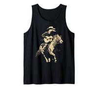 Anatra Cowboy Suonare Chitarra Cavaliere Cavaliere Western Animal Ro Canotta