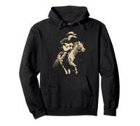 Anatra Cowboy Suonare Chitarra Cavaliere Cavaliere Western Animal Ro Felpa con Cappuccio