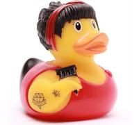 Anatra da bagno, tatuaggio con portachiavi in gomma, lunghezza 8,5 cm, regalo per body art