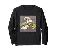 Anatra da donna a forma di fungo acquerellato con bosco botanico Maglia a Manica