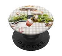 Anatra da donna a forma di fungo acquerellato con bosco botanico PopSockets PopGrip Adesivo
