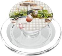 Anatra da donna a forma di fungo acquerellato con bosco botanico PopSockets PopGrip per MagSafe