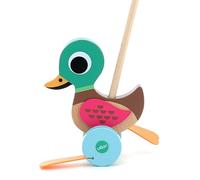 Anatra da Spingere Giocattolo Prima Infanzia Bebè dai 10 Mesi | Bastone da spingere stabile | design colorato e illustrato | favorisce primi passi ed equilibrio | regalo nascita astuto