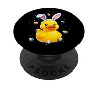Anatra di gomma Duckie Ducky Coniglio Uova Coniglio Orecchie Carino Primavera PopSockets PopGrip Adesivo