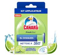 Anatra Fresh Disc Acqua Blu Detergente WC Kit Applicatore 6 Dischi | Blocco WC senza gabbia che colora l'acqua in blu, pulisce efficacemente e offre una freschezza continua ad ogni sciacquone