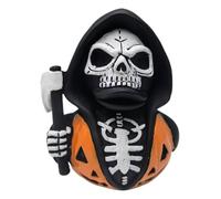 Anatra gotica, statuetta da cruscotto con falce | Anatra scheletrata, spettrale scheletro gotico anatre statua ornamento per la casa libreria decorazione auto cruscotto esposizione Halloween