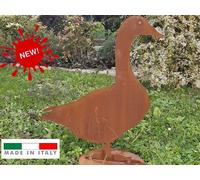 Anatra in Ferro Corten Decorazione Giardino arredo casa idea regalo 40 x 50 cm