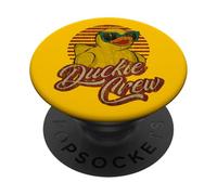Anatra in gomma gialla vintage anatra equipaggio anatroccolo giocattolo PopSockets PopGrip Adesivo
