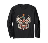 Anatra indigena indiana arte tribale nativa americana Maglia a Manica