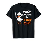 Anatra Intorno e Scopri Divertente Sarcastico Silly Rubber Ducky Maglietta