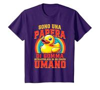 Anatra Paperella di Gomma Sono Una Papera Maglietta, Bambini, Viola, 12 Anni