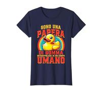 Anatra Paperella di Gomma Sono Una Papera Maglietta, Donna, Navy, XS