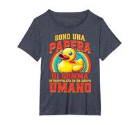 Anatra Paperella di Gomma Sono Una Papera Maglietta, Donna Plus-Size, Pervinca, 4X