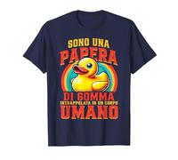 Anatra Paperella di Gomma Sono Una Papera Maglietta, Uomo, Navy, 4XL