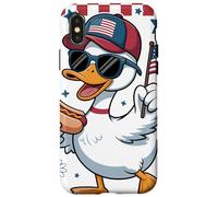 Anatra Patriottica Occhiali Damier Parata 4 Luglio Parade Custodia per iPhone X/XS