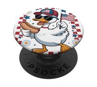 Anatra Patriottica Occhiali Damier Parata 4 Luglio Parade PopSockets PopGrip Adesivo