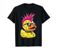 Anatra Punk con Mohawk Spinato e Occhiali da Sole Maglietta
