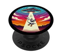 Anatra rapita aliena astronavi Caccia Cacciatore Caccia Abductoin PopSockets PopGrip Adesivo