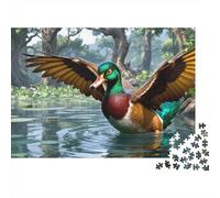 Anatra selvatica Puzzle Impossible 1000 Pezzi fauna selvatica Decorazione Per La Casa. Rilassamento E Intelligence Per Adulti E Ragazzi Da 14 Anni 1000pcs (75x50cm)