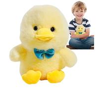 Anatra soffocante, peluche di anatra ripieno - 11,81 pollici piccoli peluche di anatra con papillon | Decorazioni per la casa animale lavabile, cuscino per tiri giocattolo, giocattolo abbracciato cocc