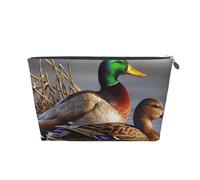 Anatra sulla pittura ad acqua, Borsa da toilette Borsa per trucco Borsa per cosmetici Borsa da toilette da viaggio portatile