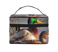 Anatra sulla pittura ad acqua, Borsa per il trucco Borsa per cosmetici Borsa da viaggio portatile da viaggio Astuccio per matite