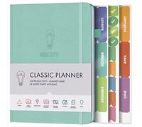 Anatra uovo blu classico lux pianificatore di produttività - agenda non datata - Agenda 2021 e diario personale con calendario giornaliero per consapevolezza, gratitudine e riflessione.