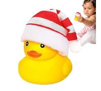 Anatre di gomma, anatre di gomma di Natale, dolce giocattolo d'anatra con cappello di Natale, divertente giocattolo per feste in piscina, giocattolo portatile per Natale, feste di compleanno, feste in