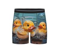 Anatre di Gomma in Bolle di Sapone Carine Uomo Boxer Shorts Elastico Slip Mutande Leggeri Underwear Flessibile Mutande L