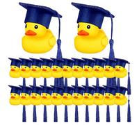Anatre di laurea: Anatre di , Anatre da laurea con cappello nero da laurea scolastico | Cappello da laurea di Regali di laurea per feste a tema laurea