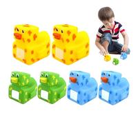 Anatre in gomma - dolce giocattolo per vasca, piscina, gioco da spiaggia | Mini set di giocattoli colorati assortiti in gomma, per feste estive e attività acquatiche, giocattolo per anatra