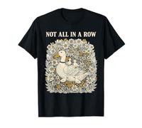 Anatre Non Tutti in Una Fila Vintage Cottagecore Mamma Anatra Divertente Maglietta