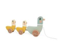 Janod - 3 Anatre da Trainare Sweet Cocoon - Multisensoriale - Sviluppa le Abilità Motorie - Giocattolo in Legno FSC e Vernice ad Acqua - Dai 12 mesi, J04051