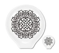 ANATTASOUL 2Pcs Porta Mestoli Da Cucina, Poggia Mestolo Cucina, Poggiamestoli Ceramica, Porta Utensili Poggiamestolo In Ceramica, Lavabile In Lavastoviglie(Motivo Celtico)