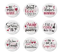 ANATTASOUL 9 Pezzi di Pattern Detti Divertenti Sul Vino Sottobicchieri Legno, Sottobicchieri per Bevande,Coaster per Tavolino del Caffè, Decorazione per Cucina e Sala da Pranzo