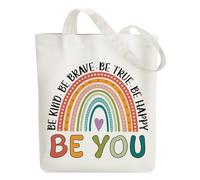 ANATTASOUL Bolsa de tela impresa,Sé Tú de Tela Mujer,Bolsa de transporte para mujer,Canvas Tote Bag Bolsa de tela Aesthetic Bolsa de algodón Bolsa de lona Regalo