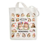 ANATTASOUL Borsa di Tela Shopper Donna Canvas Tote Bag Aesthetic Borse in Tela Cotone Borse Stoffa per la Scuola Lavoro Shopping Riutilizzabili Spesa Con Cerniera（Riccio e Fiori）