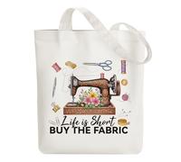 ANATTASOUL Borsa di Tela Shopper Donna Canvas Tote Bag Aesthetic Borse in Tela Cotone Borse Stoffa per la Scuola Lavoro Shopping Riutilizzabili Spesa（Macchina Da Cucire Vintage）