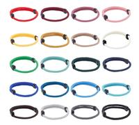 ANATTASOUL Braccialetti intrecciati in corda nautica, bracciale intrecciato regolabile, realizzato a mano, blu navy, da uomo e da donna, Metallo