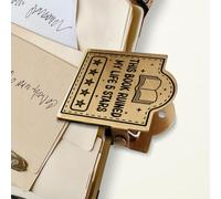 ANATTASOUL Clip in ottone per quaderni da viaggio, in metallo, con scritta "This Book Ruined My Life", in bronzo vintage, 4,6 x 4,1 cm, decorazione resistente, per libri, carta, segnalibri, regali