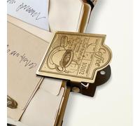 ANATTASOUL Clip per Quaderno da Viaggio in Lega Vintage con Tema Caffè in Metallo Bronzo Antico Midori Clip Decorative per Raccoglitori di Pagine di Diario per Viaggiatori