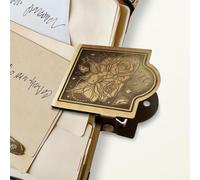 ANATTASOUL Clip per Quaderno da Viaggio in Lega Vintage con Tema Fiori e Farfalle in Metallo Bronzo Antico Midori Clip Decorative per Raccoglitori di Pagine di Diario per Viaggiatori TN Accessori