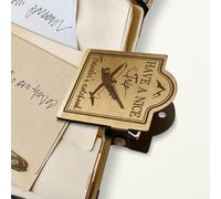 ANATTASOUL Clip per Quaderno da Viaggio in Lega Vintage con Tema Frame di Viaggio in Metallo Bronzo Antico Midori Clip Decorative per Raccoglitori di Pagine di Diario per Viaggiatori TN Accessori